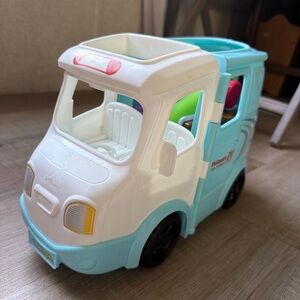 Little People Fisher Price Camper RV Toy Story- White & Light Blue